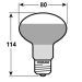 802 Лампа зерк. R80 75W E27 (25) Osram Concentra