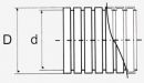 2400  Труба гофр.легкая с зондом ПВХ — 50мм (20м) серая